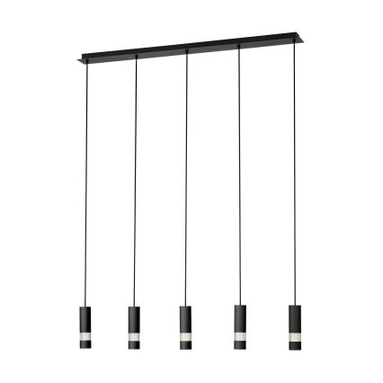 Eglo - LED Lustr na lanku 5xGU10/4,6W/230V černá