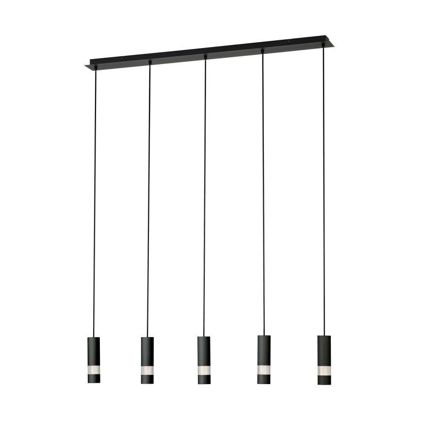 Eglo - LED Lustr na lanku 5xGU10/4,6W/230V černá