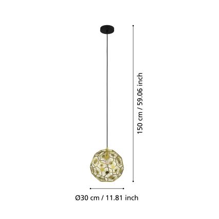 Eglo - Lustr na lanku 1xE27/60W/230V pr. 30 cm