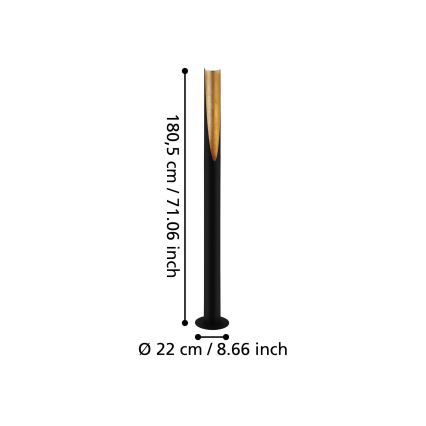 Eglo - LED Stojací lampa 1xGU10/4,7W/230V černá/zlatá