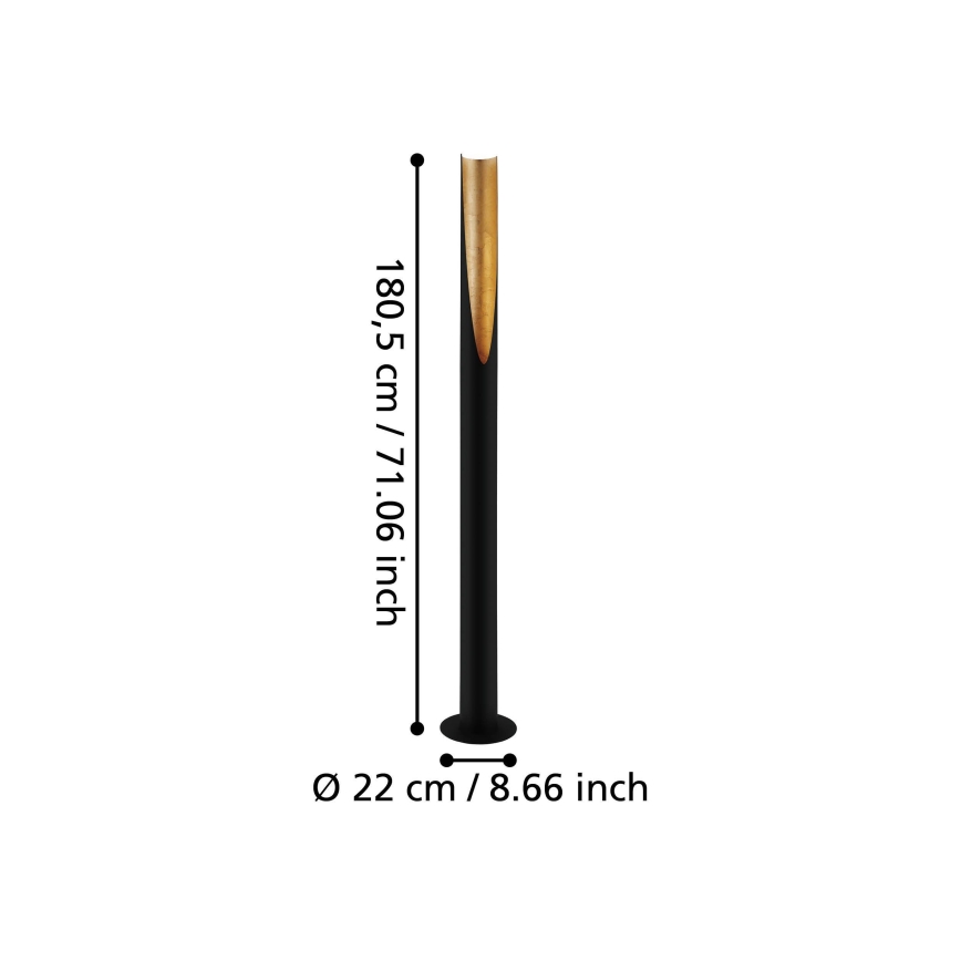Eglo - LED Stojací lampa 1xGU10/4,7W/230V černá/zlatá