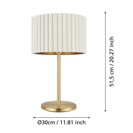 Eglo - Stolní lampa 1xE27/40W/230V bílá