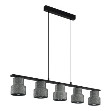 Eglo 39855 - Lustr na lanku HILCOTT 5xE27/40W/230V