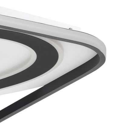 Eglo - LED Stmívatelné stropní svítidlo LED/28W/230V+LED/13W+ LED/2,8W 3000-6500K černá + dálkové ovládání