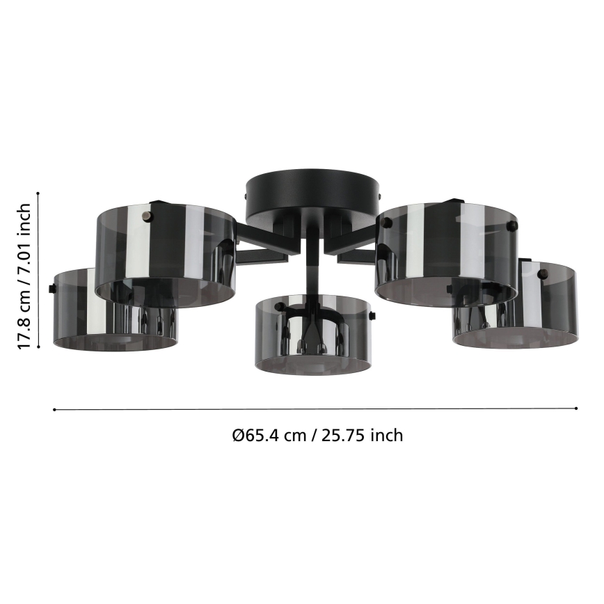 Eglo - LED Stmívatelný přisazený lustr 5xLED/5,4W/230V