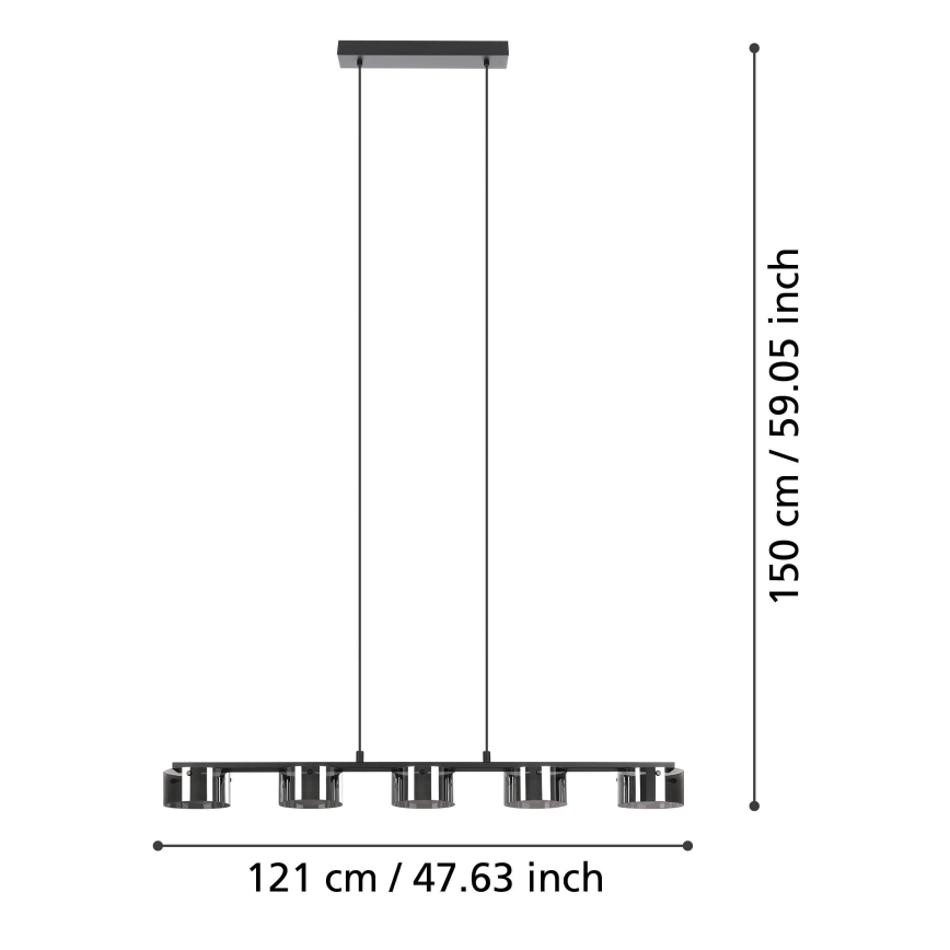 Eglo - LED Stmívatelný lustr na lanku 5xLED/5,4W/230V