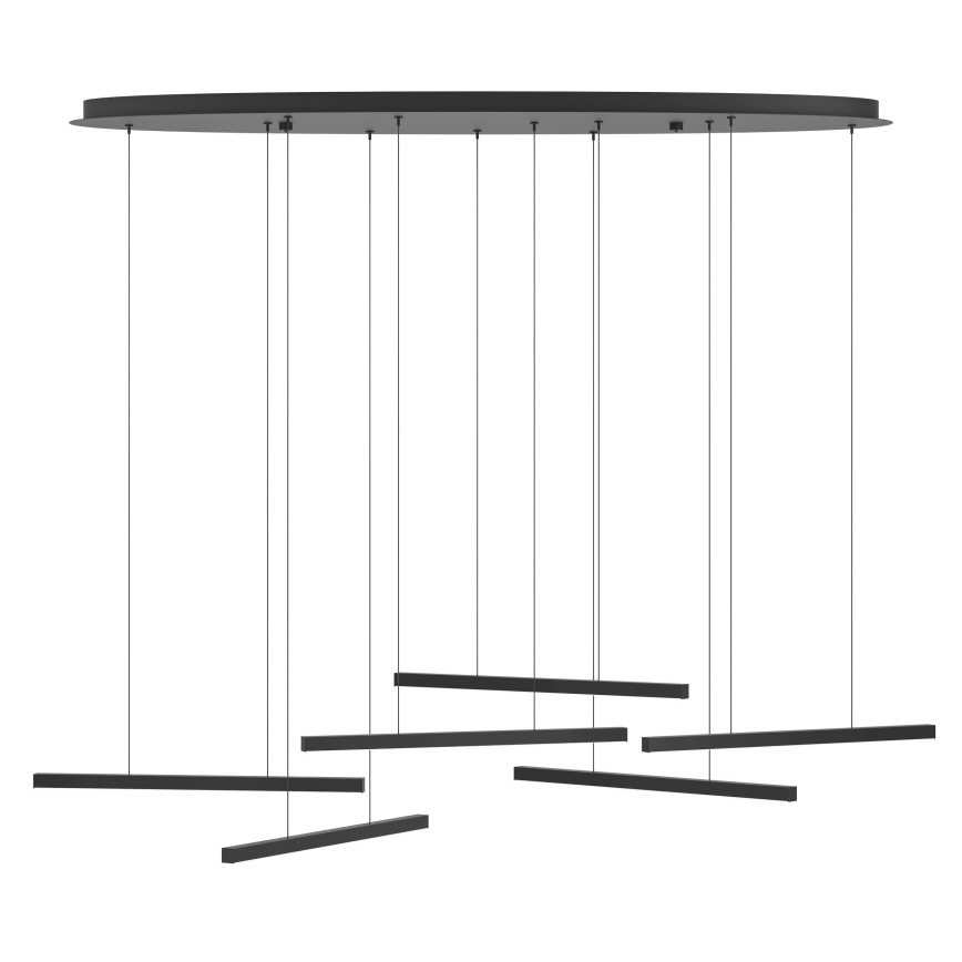 Eglo - LED Stmívatelný lustr na lanku 6xLED/8,4W/230V 3000K černá
