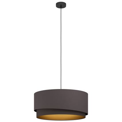 Eglo 39931 - Lustr na lanku MANDERLINE 1xE27/40W/230V hnědá/zlatá