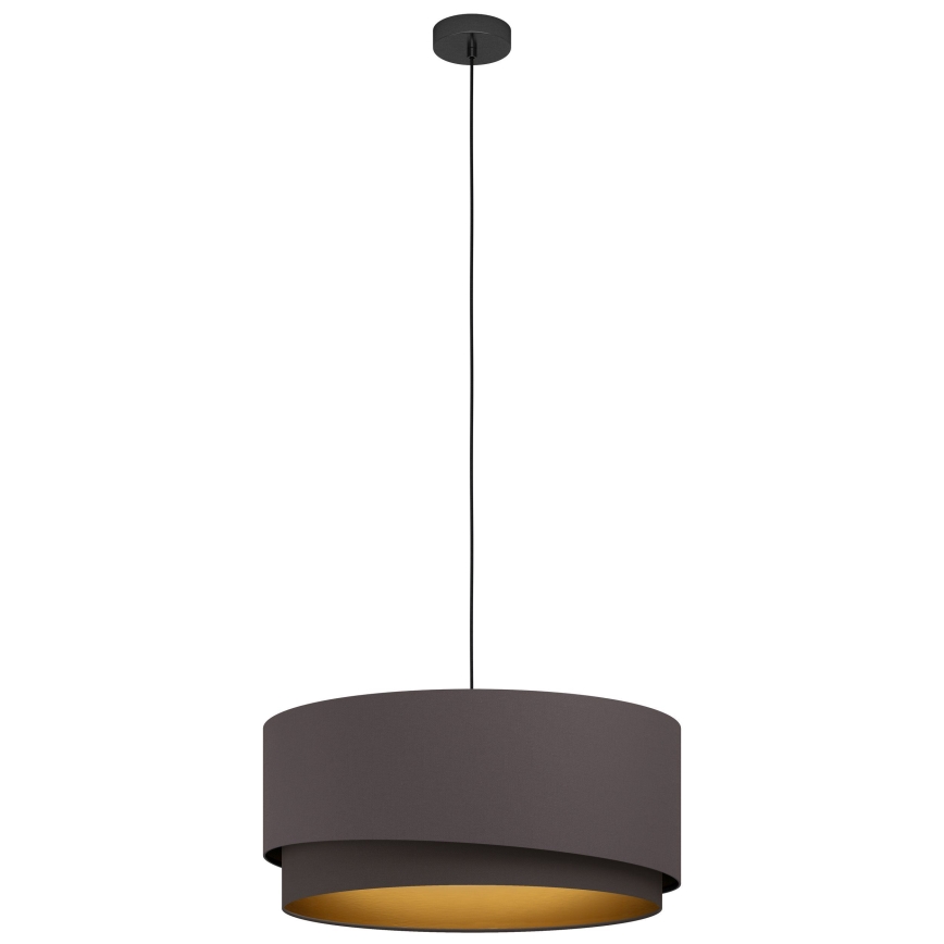 Eglo 39931 - Lustr na lanku MANDERLINE 1xE27/40W/230V hnědá/zlatá