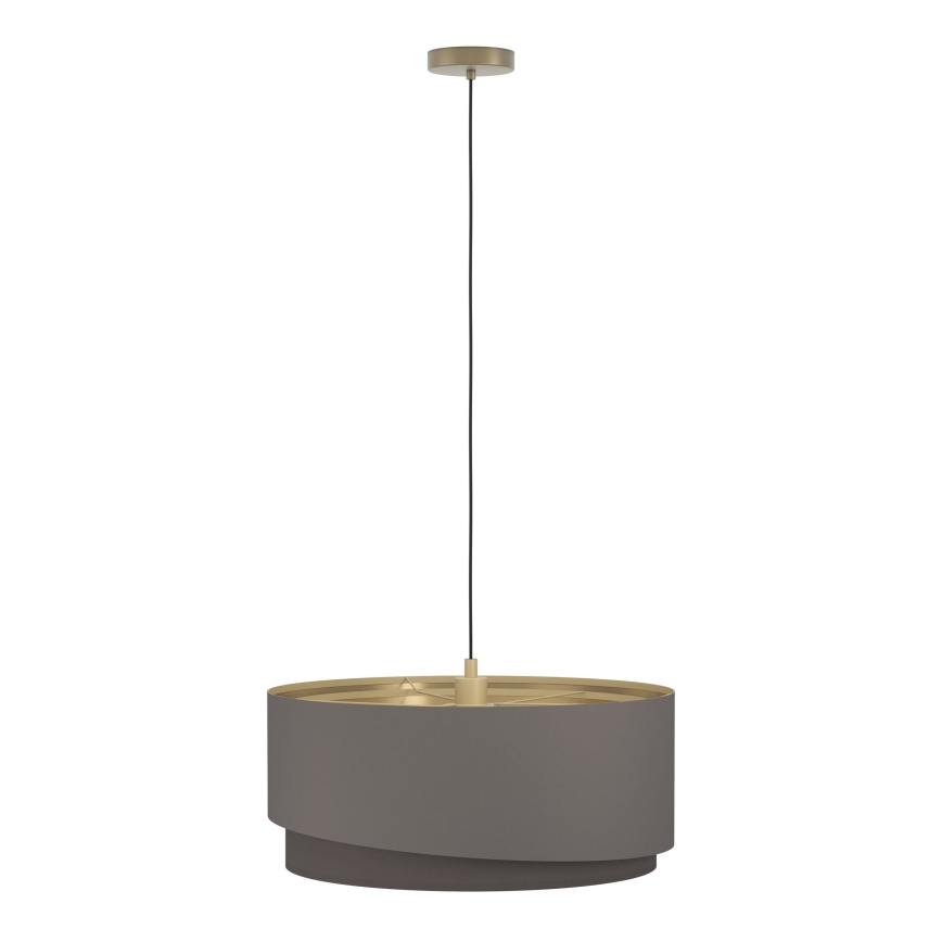 Eglo 39931 - Lustr na lanku MANDERLINE 1xE27/40W/230V hnědá/zlatá