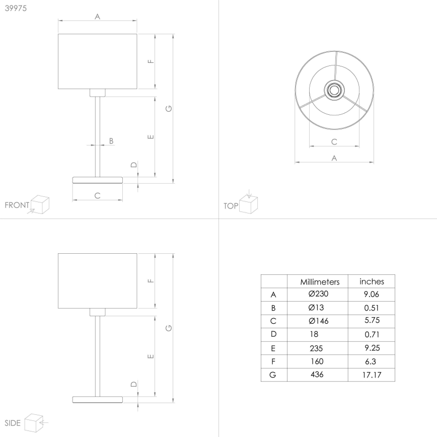 Eglo 39975 - Stolní lampa CASUARITA 1xE27/40W/230V modrá/zlatá