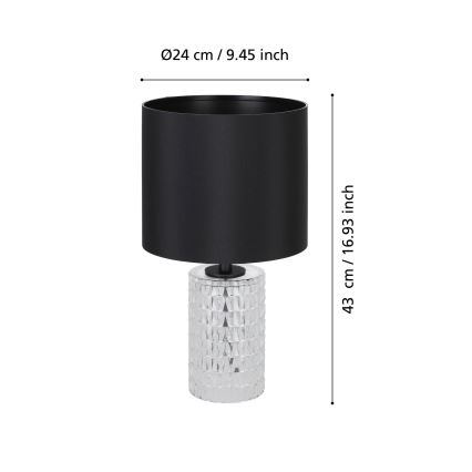 Eglo - Stolní lampa 1xE27/40W/230V černá