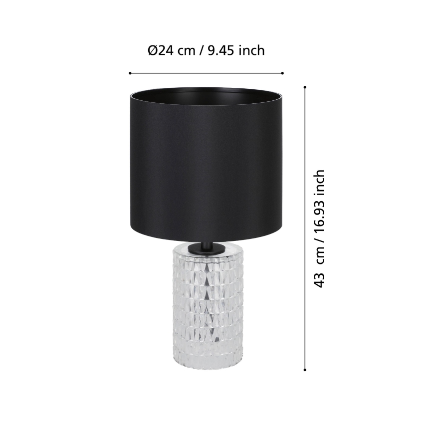 Eglo - Stolní lampa 1xE27/40W/230V černá