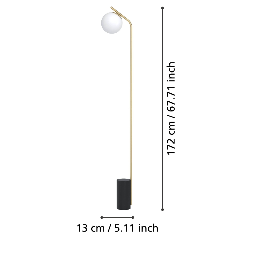Eglo - Stojací lampa 1xE27/40W/230V zlatá