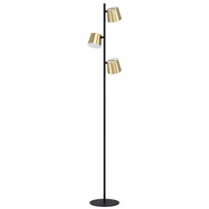 Eglo - LED Stojací lampa 3xGU10/4,6W/230V 3000K zlatá