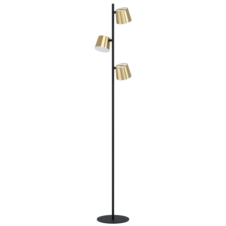 Eglo - LED Stojací lampa 3xGU10/4,6W/230V 3000K zlatá