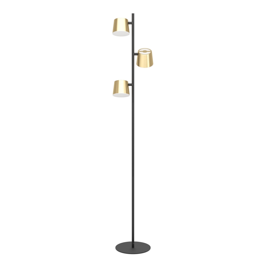 Eglo - LED Stojací lampa 3xGU10/4,6W/230V 3000K zlatá