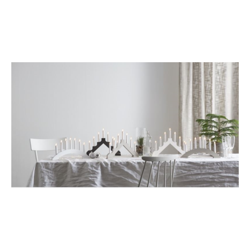 Eglo - Vánoční svícen 7xE10/3W/230V šedá