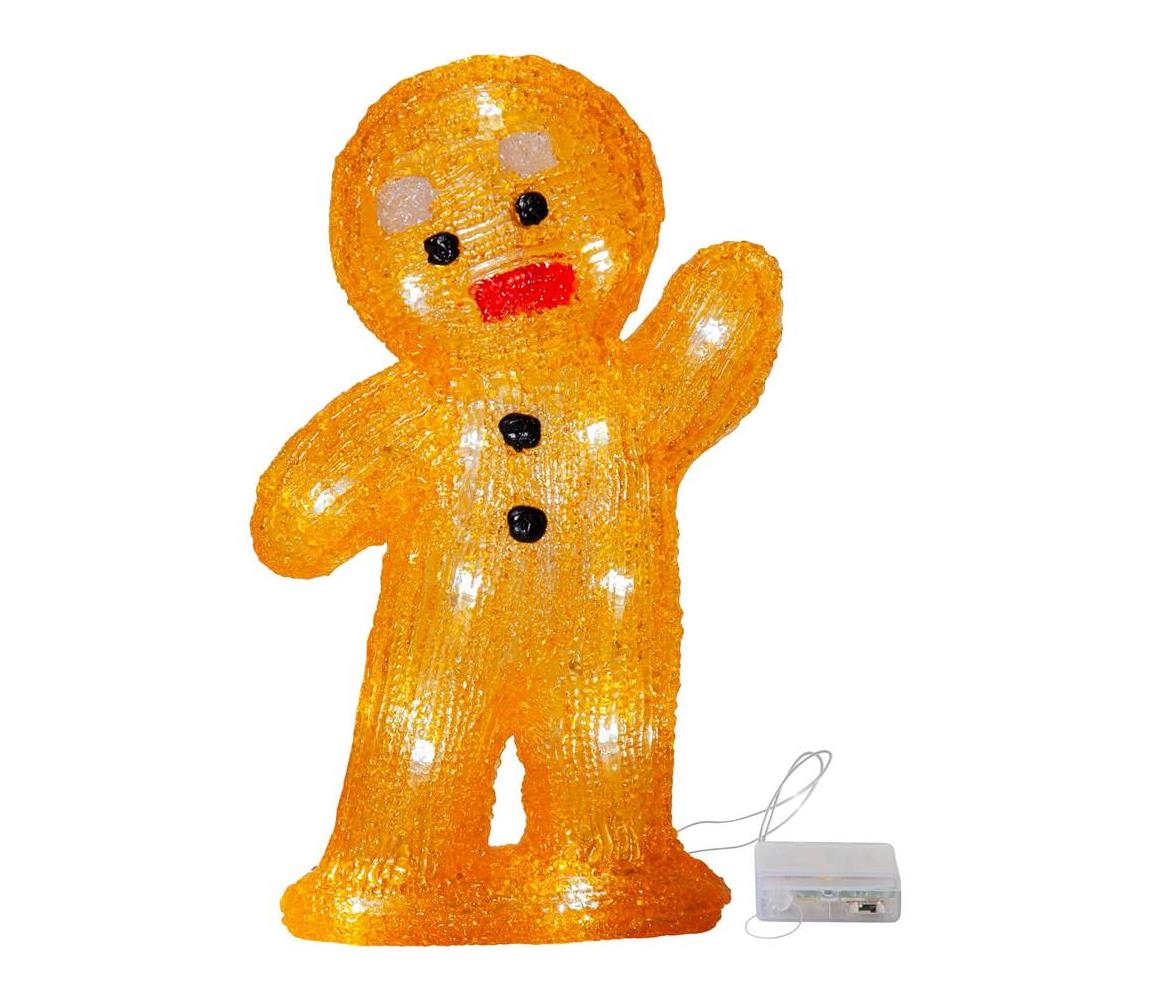 Eglo Eglo 410799 - LED Vánoční dekorace CRYSTALINE 20xLED/0,06W/3xAA perníček EG410799