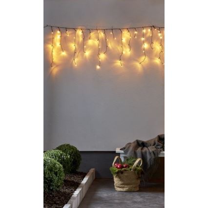 Eglo - LED Venkovní vánoční řetěz 240xLED 6,4m teplá bílá IP44