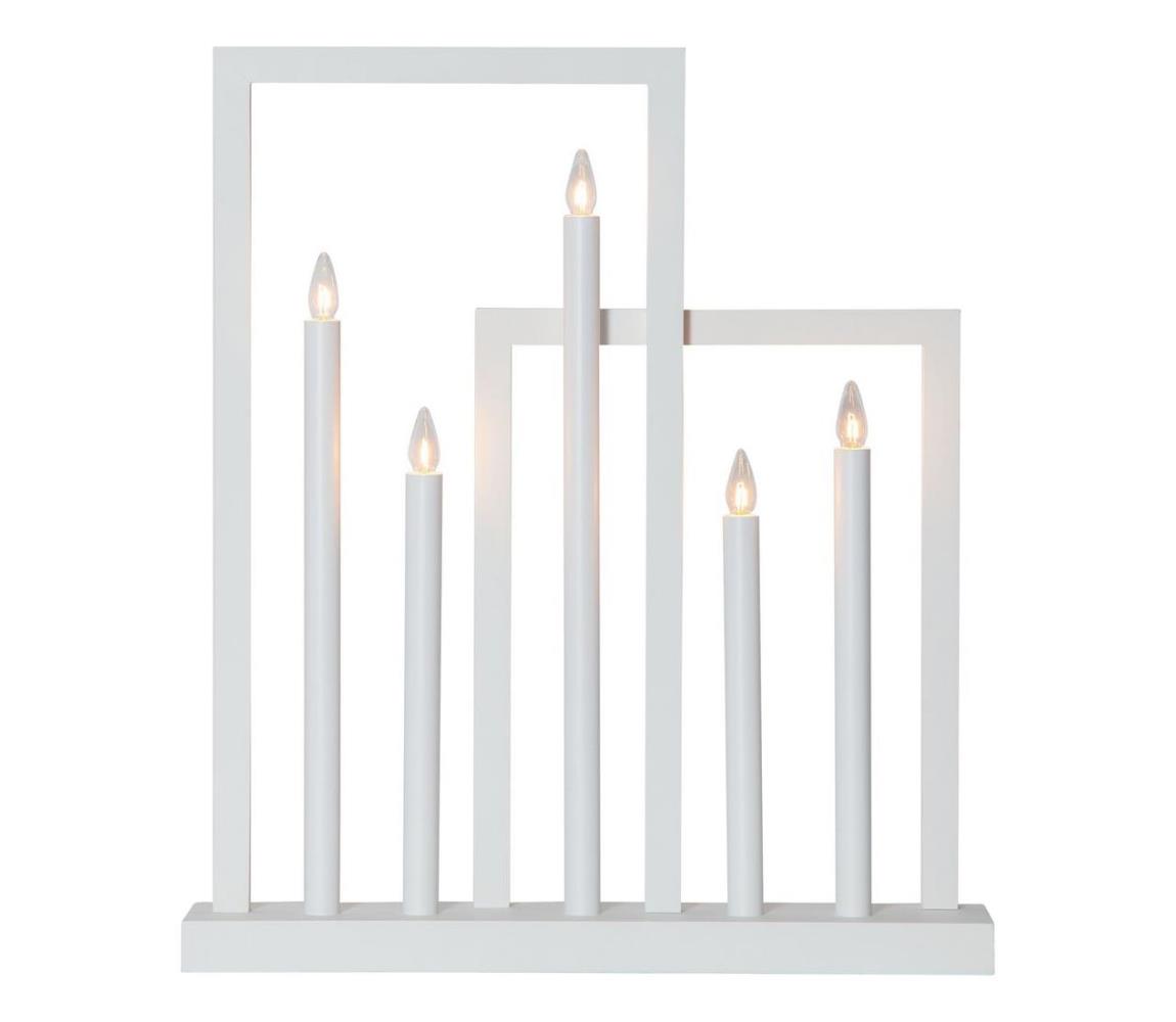 Eglo Eglo 410951 - Vánoční svícen FRAME 5xE10/3W/230V bílá EG410951