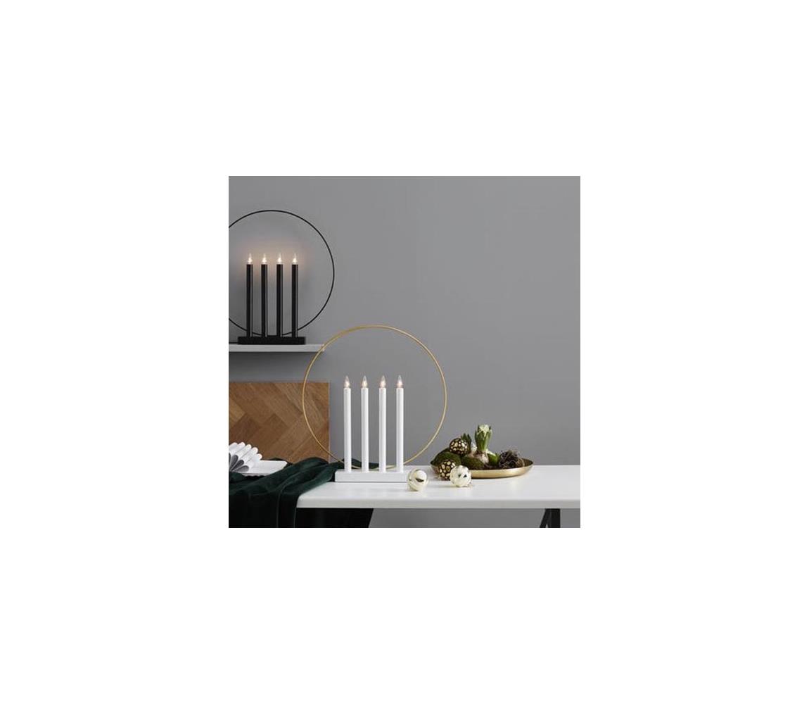 Eglo Eglo 410976 - Vánoční svícen GLORY 4xE10/3W/230V bílá EG410976