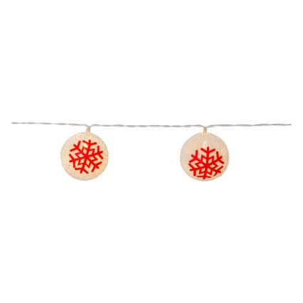 Eglo 411113 - LED  řetěz ORNAMENT 10xLED/3xAA 1,65m teplá bílá