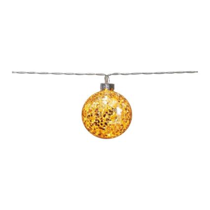 Eglo 411115 -  LED Vánoční řetěz GLITTER 10xLED/2xAA 1,65m teplá bílá