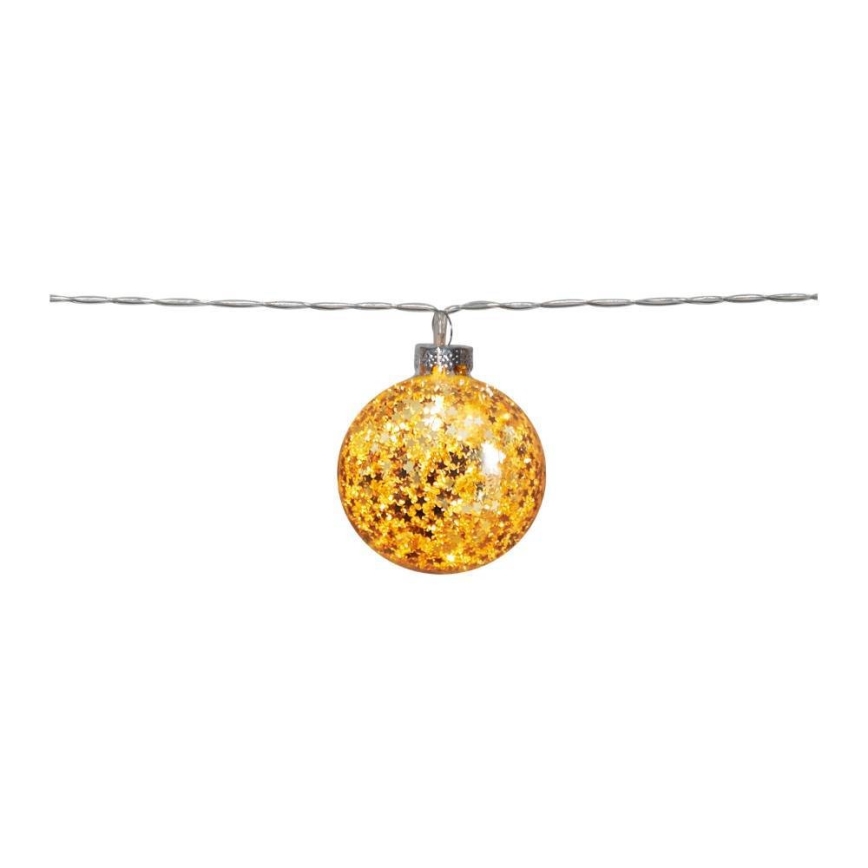 Eglo 411115 -  LED Vánoční řetěz GLITTER 10xLED/2xAA 1,65m teplá bílá