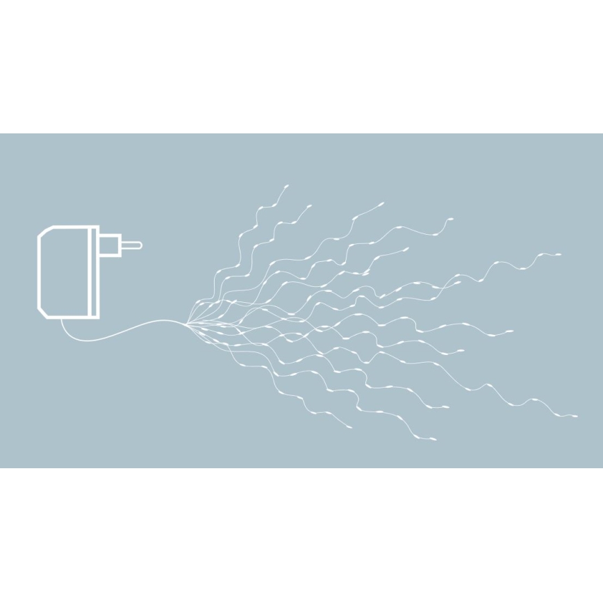 Eglo - LED Vánoční řetěz 360xLED 2m teplá bílá