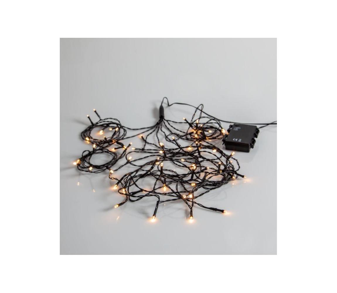 Eglo Eglo 41143- LED Venkovní vánoční řetěz AKKU 64xLED/1 funkce 2,7m IP44 teplá bílá EG411434