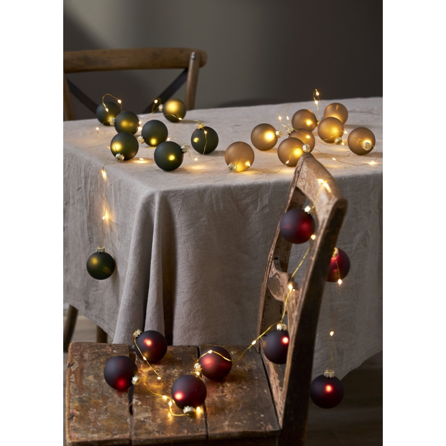 Eglo 411557 - Dekorační řetěz BLISS 22xLED/3xAA 1,6m teplá bílá