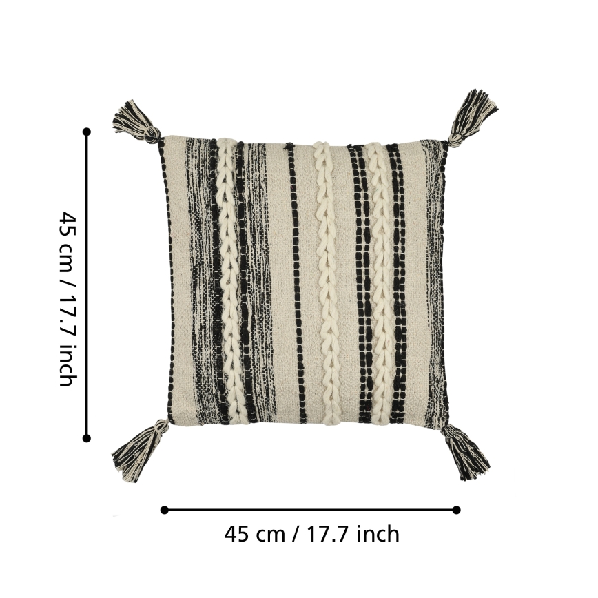 Eglo 420055 - Dekorační polštář CHEVERY 45x45 cm krémová/černá