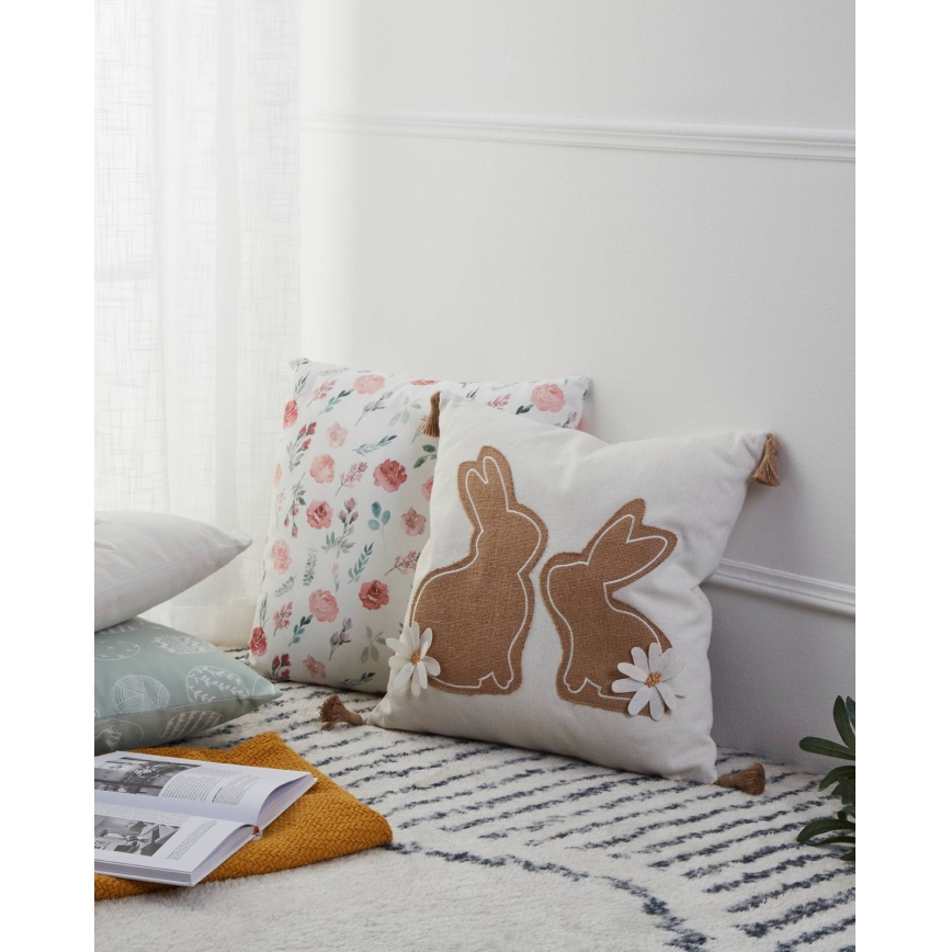 Eglo 420097 - Dekorační polštář CHEVERY 45x45 cm béžová/hnědá