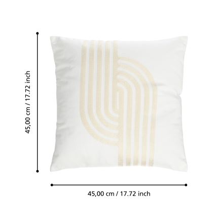 Eglo 420241 - Dekorační polštář BERHALA 45x45 cm bílá/béžová