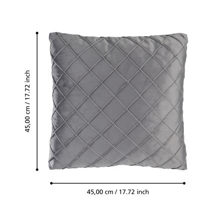 Eglo 420254 - Dekorační polštář SHOURA 45x45 cm šedá