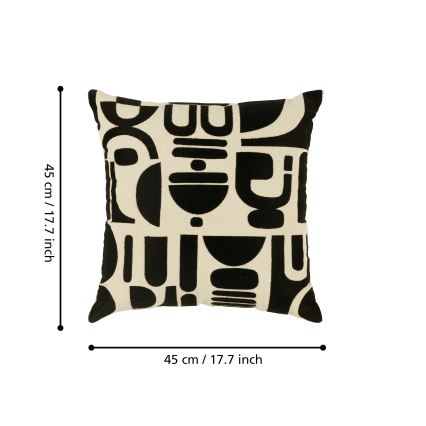 Eglo 420307 - Dekorační polštář CHEVERY 45x45 cm krémová/černá