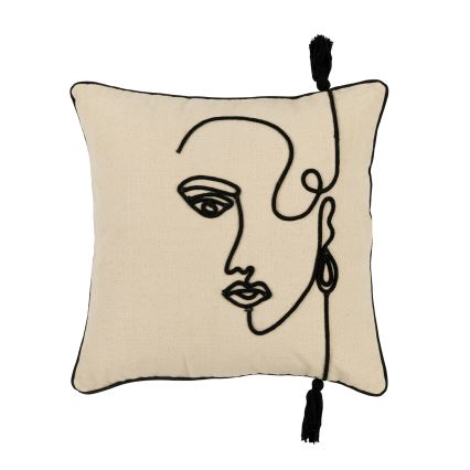 Eglo 420329 - Dekorační polštář CHEVERY 45x45 cm krémová/černá