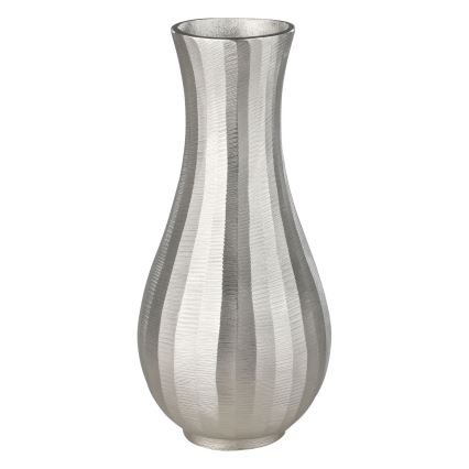 Eglo - Kovová váza 28,5x13 cm stříbrná