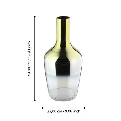 Eglo 421372 - Skleněná váza SAMUNTAI 48x23 cm zlatá