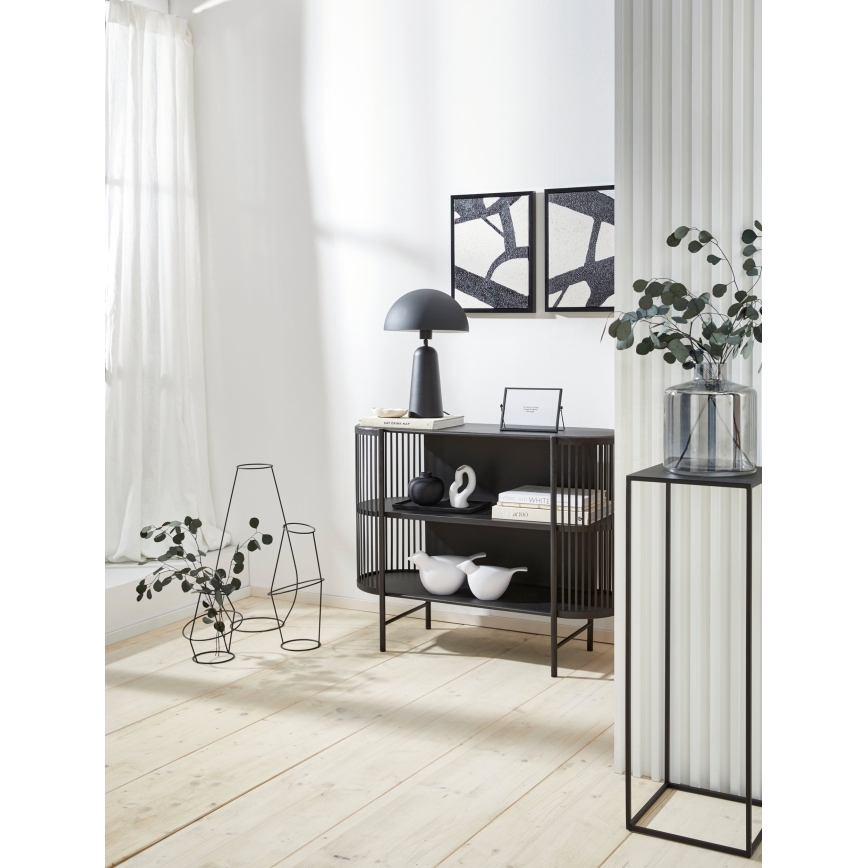 Eglo 421385 - Skleněná váza NABAS 24,5x21 cm černá/kouřová