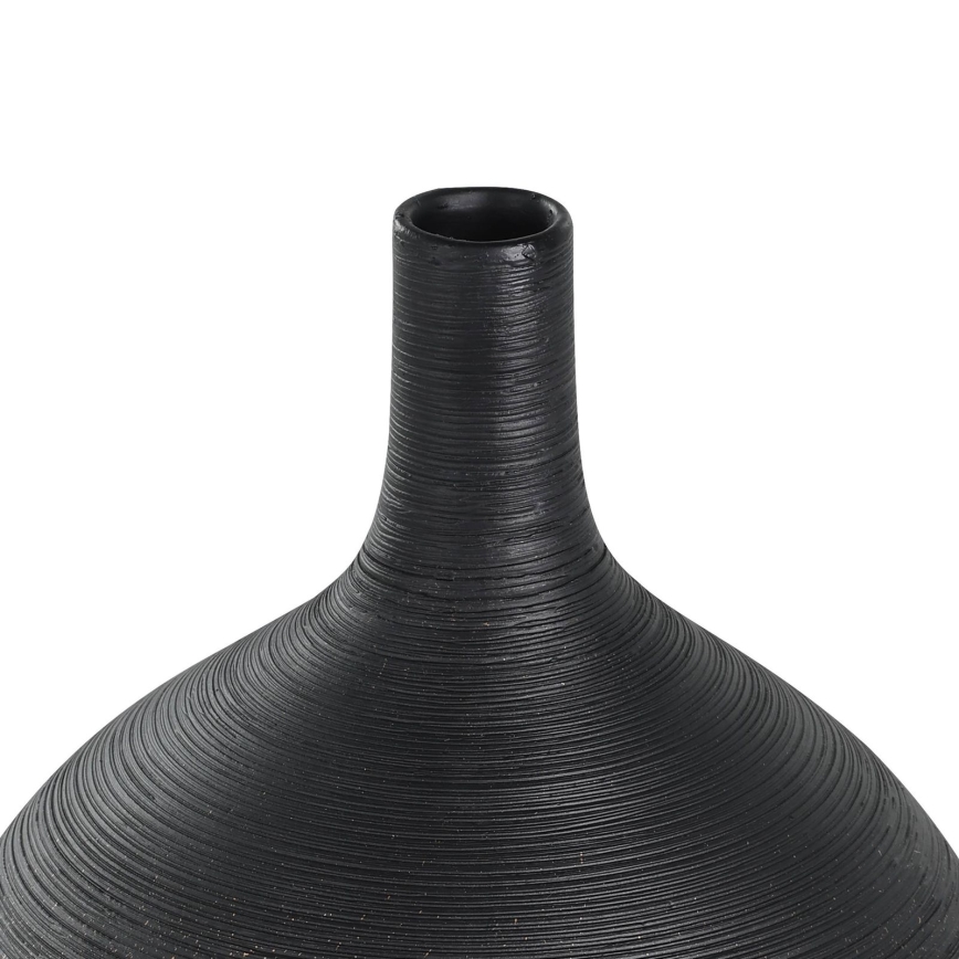 Eglo - Keramická váza 22x16 cm černá/zlatá