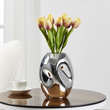 Eglo 421688 - Skleněná váza XIPORAI 19,8x14,5 cm lesklý chrom