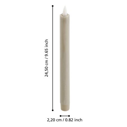 Eglo - SADA 2x LED Svíčka LED/1xAAA 24,5 cm béžová