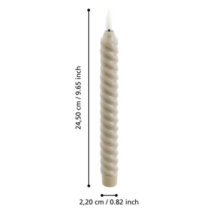 Eglo - SADA 2x LED Svíčka LED/1xAAA 24,5 cm béžová