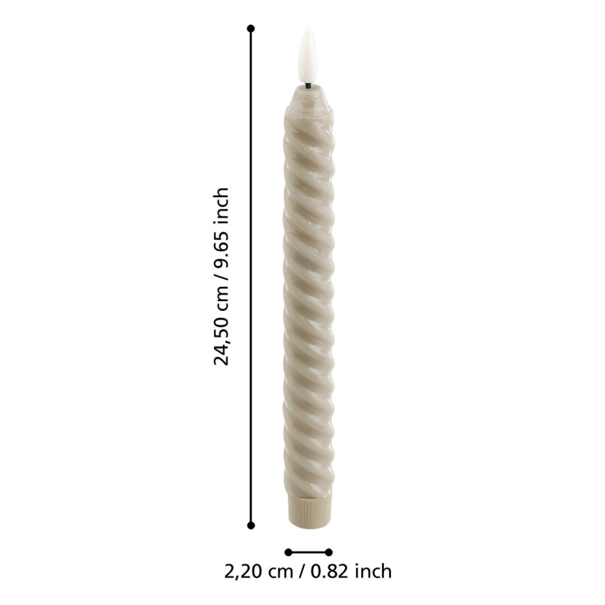 Eglo - SADA 2x LED Svíčka LED/1xAAA 24,5 cm béžová