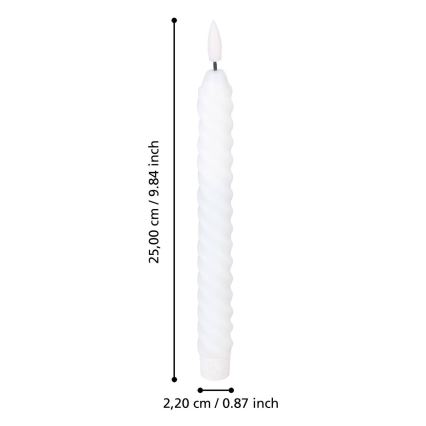 Eglo - SADA 2x LED Svíčka LED/1xAAA 25 cm bílá