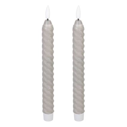 Eglo - SADA 2x LED Svíčka LED/1xAAA 25 cm šedá