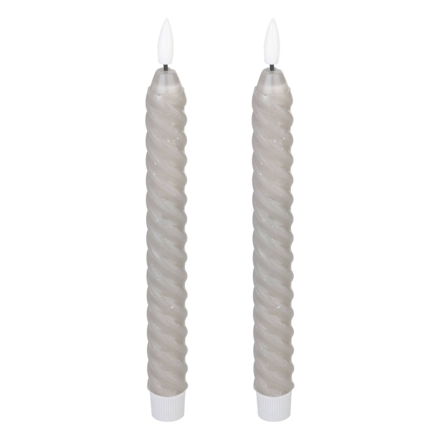 Eglo - SADA 2x LED Svíčka LED/1xAAA 25 cm šedá