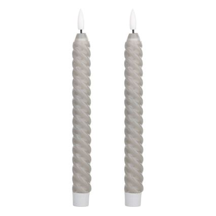 Eglo - SADA 2x LED Svíčka LED/1xAAA 25 cm šedá